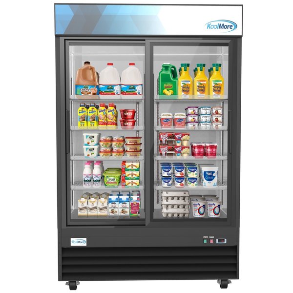 Koolmore 53"Commercial Glass 2 Door Display Refrigerator Merchandiser-Upright  Beverage Cooler w/LED Lighting MDR-2D-GSLD